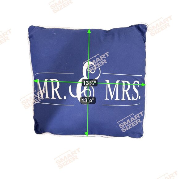Mr. & Mrs. Decorative Navy Blue Throw Pillow By S.L. Home Fashions Wedding Gift - Picture 6 of 6